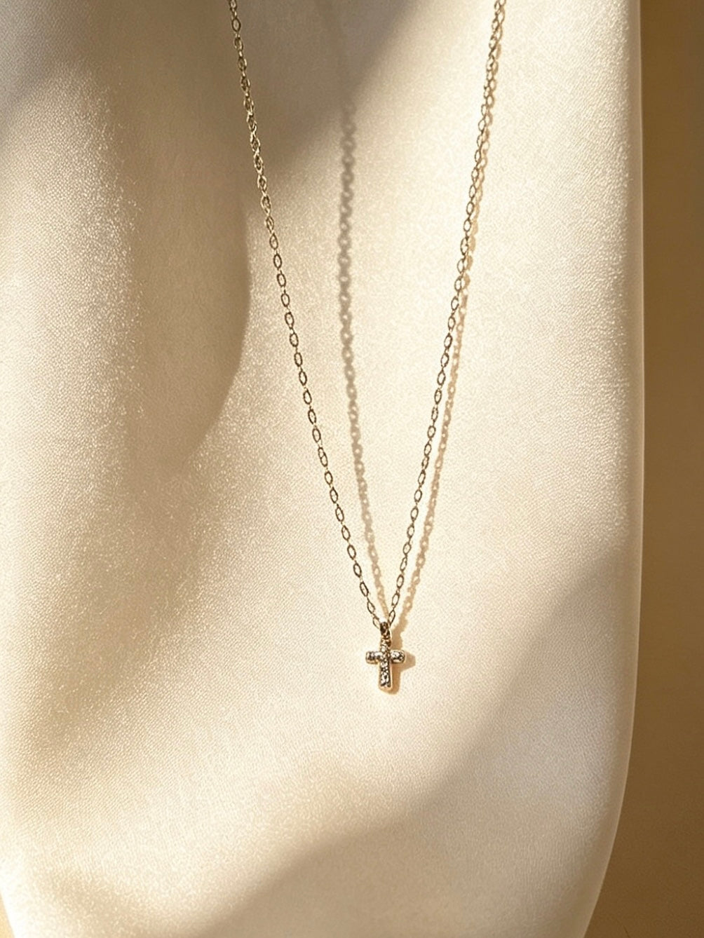 Luxe Minimal Cross Necklace