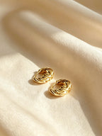 Twisted Croissant Mini Hoop Earrings