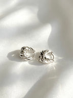 Twisted Croissant Mini Hoop Earrings