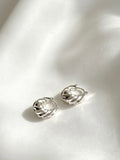 Twisted Croissant Mini Hoop Earrings
