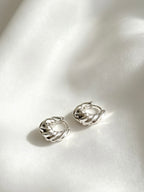 Twisted Croissant Mini Hoop Earrings