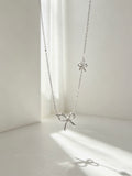 Twin Bow Pendant Necklace