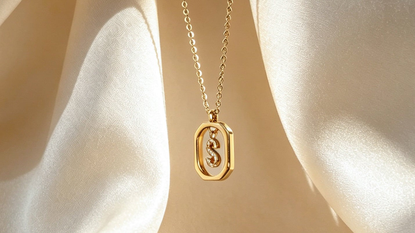 Solace Initial Charm Necklace
