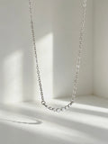 Lunar Curve Graduated Crystal Necklace