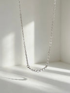 Lunar Curve Graduated Crystal Necklace