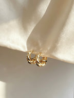 Twisted Croissant Mini Hoop Earrings