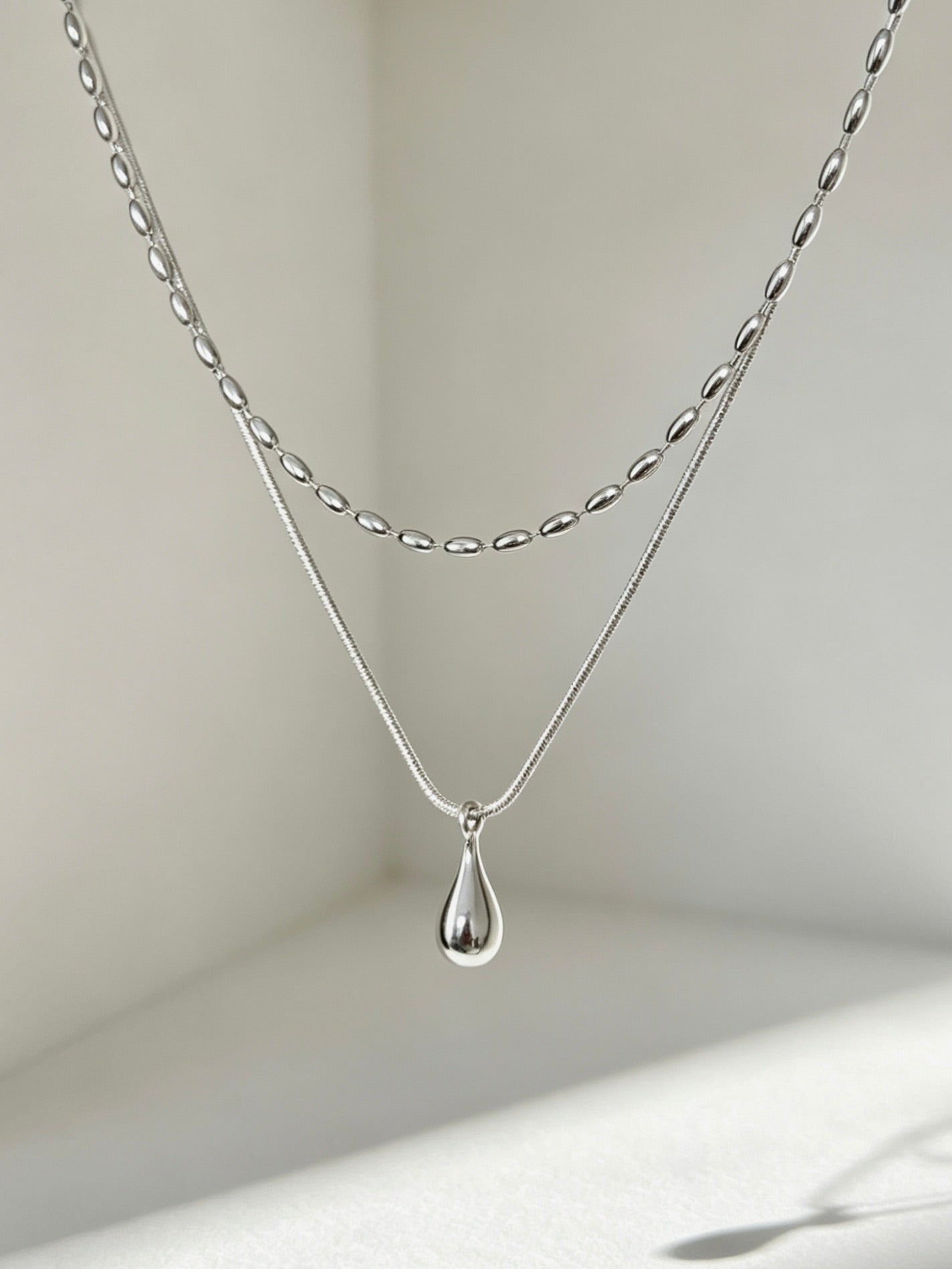 Tide Drop Layered Necklace