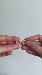 Twisted Croissant Mini Hoop Earrings
